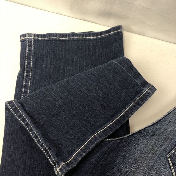 Ariat REAL Jeans Womens 33R Blue Mid Rise Entwined Boot Cut Marine 10017510 West - Picture 8 of 13